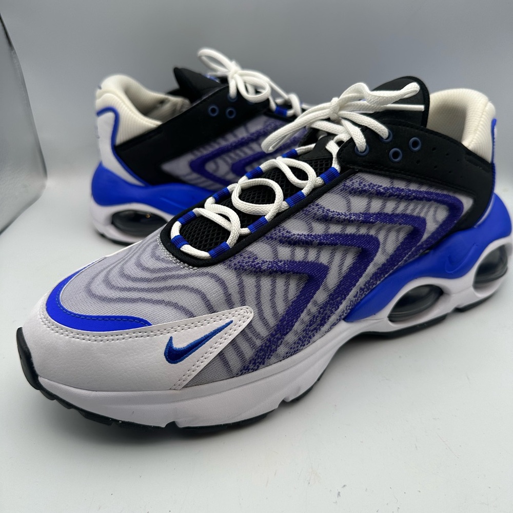 Nike TW air max size 13 men’s black blue, white leather and mesh running shoes